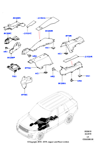 15B Spritz- und Hitzeschutzschilde L405 RANGE ROVER 2013 - 2022