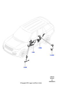 15BA Kabelstrang - Karosserie u. Heck L405 RANGE ROVER 2013 - 2022