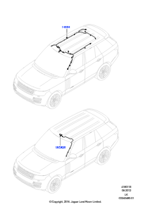 15DA Kabelstrang - Karosserie u. Heck L405 RANGE ROVER 2013 - 2022