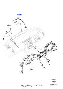 10EA Kabelstrang - Motor u. Spritzwand L405 RANGE ROVER 2013 - 2022