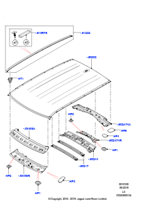 25A Dachblech L494 RANGE ROVER SPORT 2014 - 2022 (L494),Ohne Dachumbau