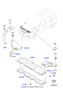 25 Motorraum - Abdeckungen L494 RANGE ROVER SPORT 2014 - 2022 (L494)