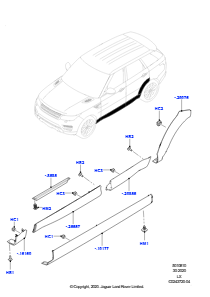 10A Zierleisten L494 RANGE ROVER SPORT 2014 - 2022 (L494),Version - Core