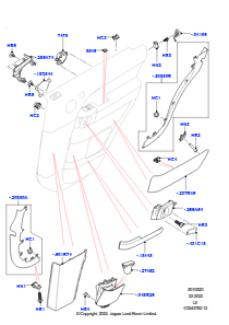 20A Einbau - Verkleidung - Tür hinten L494 RANGE ROVER SPORT 2014 - 2022 (L494)