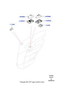 20B Einbau - Verkleidung - Tür hinten L494 RANGE ROVER SPORT 2014 - 2022 (L494),Version - Core