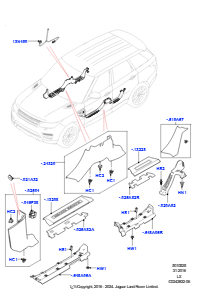 25C Seitenverkleidung L494 RANGE ROVER SPORT 2014 - 2022 (L494)