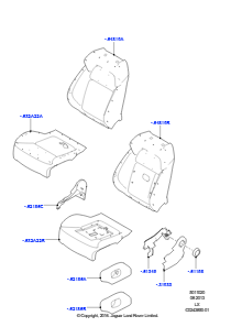 20A Polster, Verkl. & Heiz. - Vorders. L494 RANGE ROVER SPORT 2014 - 2022 (L494),Manuelle Einstellung Fahrer- und Beifahrersitz