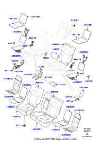 35A Rücksitzpolst./Verkleidungen&Heiz. L494 RANGE ROVER SPORT 2014 - 2022 (L494),Version - Core