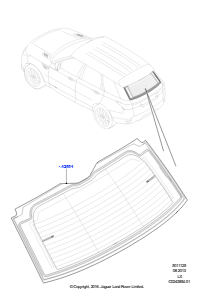 25 Heckscheibe L494 RANGE ROVER SPORT 2014 - 2022 (L494)