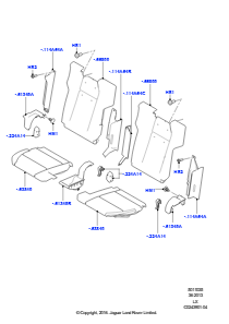35C Rücksitzpolst./Verkleidungen&Heiz. L494 RANGE ROVER SPORT 2014 - 2022 (L494),Mit 7-Sitzer-Konfiguration