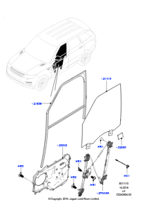 10 Scheiben/Fensterbet. - Tür vorn L494 RANGE ROVER SPORT 2014 - 2022 (L494)