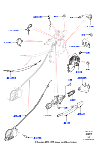 10A Betätigung - Türschloss vorn L494 RANGE ROVER SPORT 2014 - 2022 (L494)