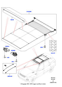 10B Schiebedachmech. u. -betätigung L494 RANGE ROVER SPORT 2014 - 2022 (L494),Dachverst.-Pano. elek.Bet. / Öffnen