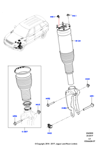 05A Federbeine/Vorderfedern L494 RANGE ROVER SPORT 2014 - 2022 (L494),Version - Core