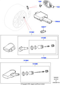 20A Reifendrucküberwachung L494 RANGE ROVER SPORT 2014 - 2022 (L494),Mit Reifendrucksensoren