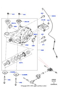 05A Hinterachse L494 RANGE ROVER SPORT 2014 - 2022 (L494),Hinterachsgetriebe ungeschützt