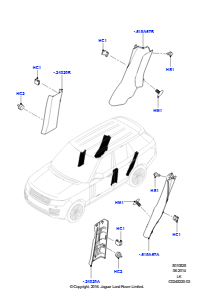 25C Seitenverkleidung L405 RANGE ROVER 2013 - 2022,Windsor, perforiert