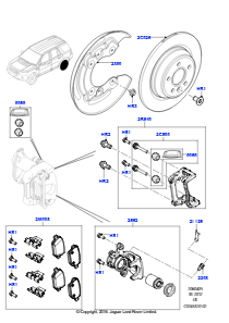 05B Bremsscheiben/Bremssättel hinten L359 FREELANDER 2 2006 - 2014 (L359)