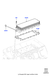 10B Ölkühler/Ölfilter L319 DISCOVERY 4 2010 - 2016 (L319),3,0 l DOHC GDI SC V6 BENZIN