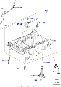15A Ölwanne/Ölmeßstab L462 DISCOVERY 5 2017 > (L462),3,0 l DOHC GDI SC V6 BENZIN
