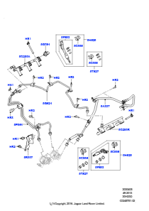 05A Einspritzventile und Leitungen L405 RANGE ROVER 2013 - 2022,3,0 l DOHC GDI SC V6 BENZIN