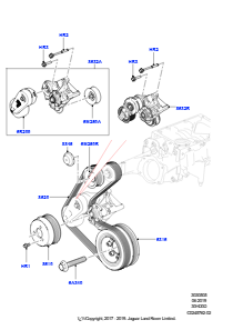 05C Riemenscheiben/Keilriemen L494 RANGE ROVER SPORT 2014 - 2022 (L494),3,0 l DOHC GDI SC V6 BENZIN