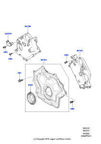 10A Abdeckung Nockenwellenantrieb L462 DISCOVERY 5 2017 > (L462),3,0 l DOHC GDI SC V6 BENZIN
