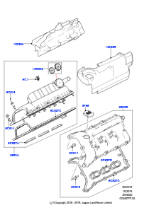 15A Zylinderkopfhaube L560 RANGE ROVER VELAR 2017 > (L560),3,0 l DOHC GDI SC V6 BENZIN