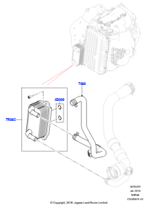 05B Getriebekühlsystem L538 RANGE ROVER EVOQUE 2012 - 2018 (L538),Werk Halewood