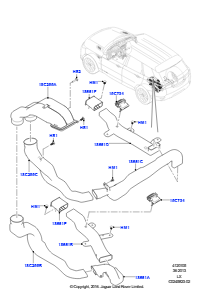 05F Belüft.-/Frischluftdüsen u. -führ. L494 RANGE ROVER SPORT 2014 - 2022 (L494),Mit 7-Sitzer-Konfiguration