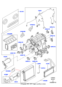 10A Heiz./Klimaanlage, interne Bauteile L494 RANGE ROVER SPORT 2014 - 2022 (L494)