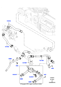 15AS Heizungsschläuche L494 RANGE ROVER SPORT 2014 - 2022 (L494),3,0 l DOHC GDI SC V6 BENZIN