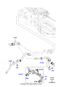 15AV Heizungsschläuche L494 RANGE ROVER SPORT 2014 - 2022 (L494),Ohne Zusatzwasserpumpen