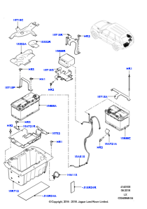 05 Batterie u. Befestigungsteile L494 RANGE ROVER SPORT 2014 - 2022 (L494)