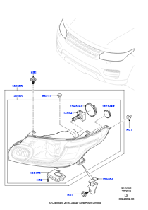 05A Scheinwerfer/Blinkleuchten vorn L494 RANGE ROVER SPORT 2014 - 2022 (L494),Mit BI - Xenon Gasentladungssch.