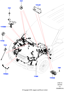 10CA Kabelstrang - Motor u. Spritzwand L494 RANGE ROVER SPORT 2014 - 2022 (L494)