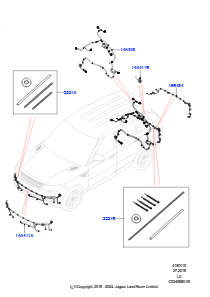 15AA Kabelstrang - Karosserie u. Heck L494 RANGE ROVER SPORT 2014 - 2022 (L494),Version - Core