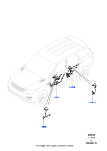 15BB Kabelstrang - Karosserie u. Heck L494 RANGE ROVER SPORT 2014 - 2022 (L494)