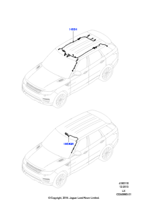 15DA Kabelstrang - Karosserie u. Heck L494 RANGE ROVER SPORT 2014 - 2022 (L494)