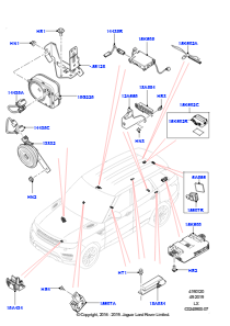 20 Alarmanlage L494 RANGE ROVER SPORT 2014 - 2022 (L494)