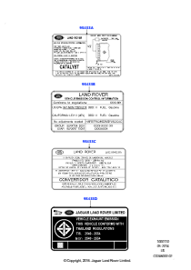 10D Etiketten L359 FREELANDER 2 2006 - 2014 (L359)