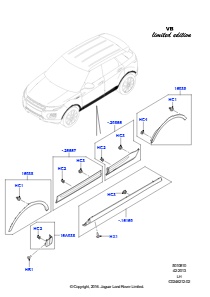 10B Zierleisten L538 RANGE ROVER EVOQUE 2012 - 2018 (L538),Victoria Beckham Limited Edition