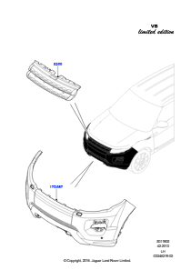 05D Kühlergrill/Stoßfänger vorn L538 RANGE ROVER EVOQUE 2012 - 2018 (L538),Victoria Beckham Limited Edition