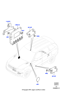 05EA Aktives Stabilisatorsystem L494 RANGE ROVER SPORT 2014 - 2022 (L494),Mit ACE-Aufhängung