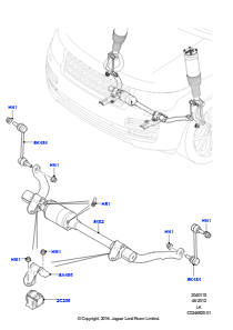 15D Vorderer Querträger u. Stabilisator L405 RANGE ROVER 2013 - 2022,Mit ACE-Aufhängung