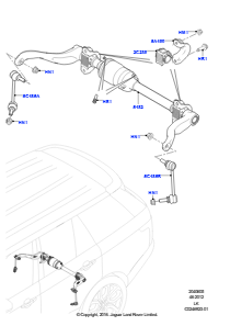 05AC Aktives Stabilisatorsystem L405 RANGE ROVER 2013 - 2022,Mit ACE-Aufhängung