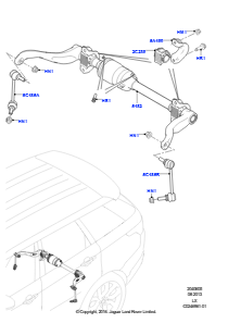 05AC Aktives Stabilisatorsystem L494 RANGE ROVER SPORT 2014 - 2022 (L494),Mit ACE-Aufhängung
