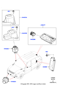 05B Kameraausrüstung L494 RANGE ROVER SPORT 2014 - 2022 (L494),Surround-Kamera-System