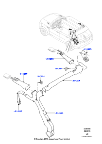 05H Belüft.-/Frischluftdüsen u. -führ. L494 RANGE ROVER SPORT 2014 - 2022 (L494),Premium-Klimaanlage vorn/hinten