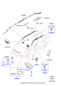 15A Airbag-System L494 RANGE ROVER SPORT 2014 - 2022 (L494)
